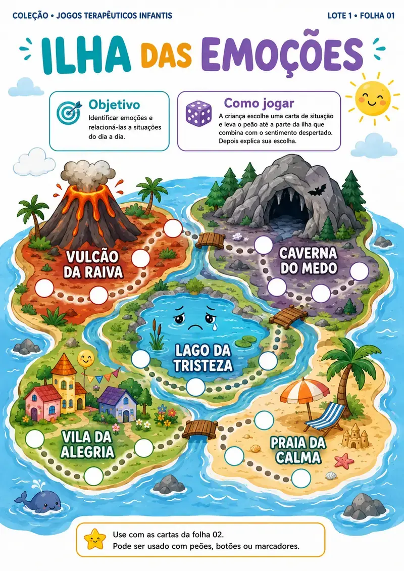 Exemplo do jogo Ilha das Emoções