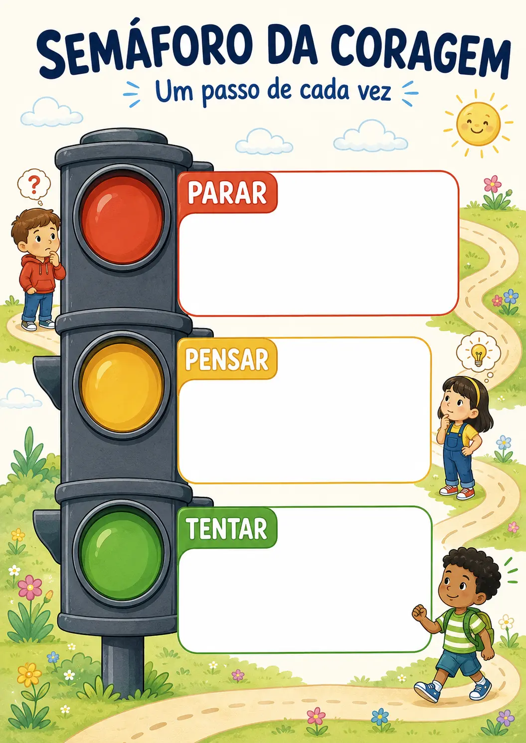 Jogo terapêutico Semáforo da Coragem